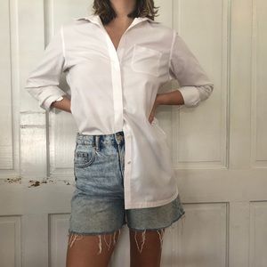 vintage oversized white button down